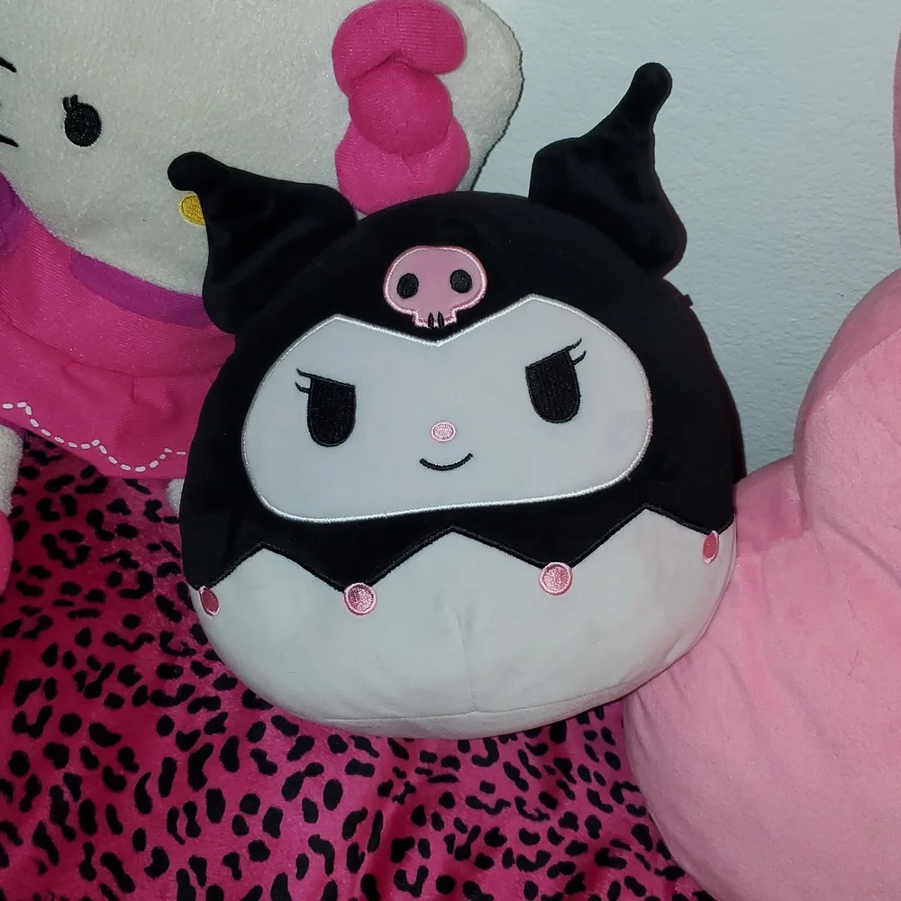 Kuromi Squishmallow Black and White Pink Plush - Picture 1 of 6